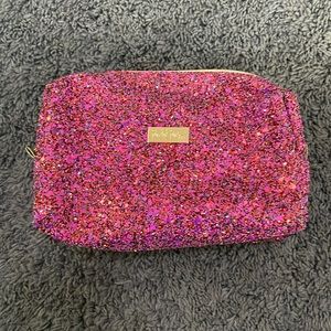 NWOT Packed Party glittery pink pouch